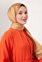 Milk Coffee Stripe Detail Monogram Silk Shawl - 3
