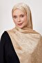 Gold Flower Pattern Italian Jacquard Shawl - 3