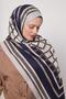 Beige Striped Foil Pattern Love Shawl - 3