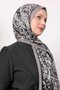 Light Mink Abstract Floral Pattern Love Shawl - 3