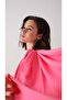 Crepe Dress with Shoulder Capes Fuchsia - 2