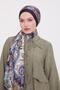 Dark Navy Blue Mixed Patterned Indian Silk Shawl - 3