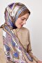 Oil Green Border Pattern Indian Silk Shawl - 3