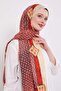 Red Speckle Pattern Cotton Shawl - 2