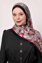 Black-Red Abstract Flower Pattern Love Shawl - 3