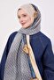 Turquoise Speckle Pattern Cotton Shawl - 3