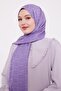 Lilac Drop Pattern Blue Jacquard Shawl - 2