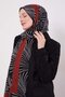 Red Tropical Cotton Shawl - 3