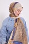 Navy Blue Speckle Pattern Cotton Shawl - 2