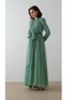SUIT WITH SCARF DETAIL COLLAR Green - 4