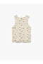 Floral Patterned Crew Neck Camisole Undershirt - 2