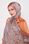 Caramel Spiral Indian Silk Shawl - 2