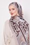 Light Mink Baroque Indian Silk Shawl - 3