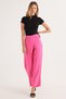 Women's Standard Fit Wide Leg Fuchsia Double Pants - 2