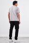 Men's Slim Fit Crew Neck Gray T-Shirt - 4