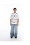 Printed White and Black Reflactive T-shirt - 4