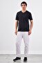 Men's Slim Fit V-Neck Black T-Shirt - 3