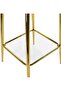 Bar Stools with Velvet Fabric, 99cm Viola High Bar Chair with Gold Finish for Kitchen - 4