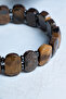 Certified Tiger Eye and Bronzeite Natural Stone Bracelet - 3