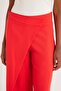 Women's Standard Fit Wide Leg Red Double Pants - 3
