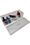 3-Compartment Acrylic Cotton Ball Holder with Lids - 3