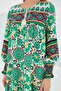 Women's Patterned Long Dress Green 1147 - 4