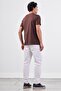 Men's Slim Fit V-Neck Coffee T-Shirt - 4