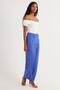 Women's Standard Fit Wide Leg Blue Double Pants - 2