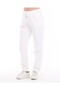 White Women's Track Pants with Three Threads - 6