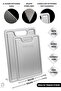 Stainless Steel Cutting Board 2 Pieces Antibacterial Surface - 2