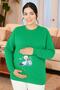 سويت شيرت مطبوع للحوامل