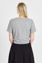 Women's Tie Detail Gray Melange T-Shirt - 6