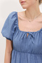 Women's Flared Poplin Dress C.Indigo 1151 - 3