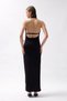 New Season Shawl Collar Lycra Stretch Fabric Low-Cut Detailed Women's Maxi Dress 52225052 - 4