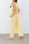 100% Linen Cropped Pants Suit with Binding Detail Cr4012