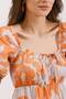 Women's Flared Poplin Dress D.Orange 1151 - 4