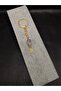 Gold Color Stone B Letter Purple Amethyst Stone Keychain Charm - 3