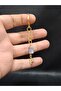 Gold Color Stone P Letter Purple Amethyst Stone Keychain Charm - 2