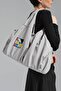 Women's Woven Label Detailed Strap Design Bag - 2