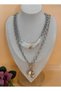 Double Long Vip Necklace with Ivory and Charm - 2