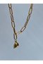 Steel Necklace 2Pcs Covered Best Friend Friend Mother Daughter Necklace - 8