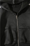 Women's Hooded Hooded Black Color Crop Sweatshirt - 2