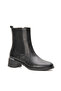 Genuine Leather Heeled Chelsea Boots with Shiny Sole Detail - 2
