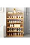 FFD Vertical Bamboo Shoe Rack for Entryway & Closet - Slim, Shoe Storage Organizer for Small Spaces - 2