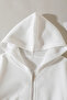 Women's Hooded Hooded White Color Crop Sweatshirt - 6