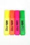 4Pcs Neon Color Italiano Highlighter Ergonomic Design Easy Operation Highlighter Pointer Pen - 3
