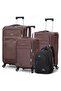 Soft Material (20/24/28 Inch) Luggage - Stylish Backpack Combo Coffee