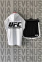 Ufc Front and Back Printed Zero Sleeve Hooded Sports Tshirt and Custom Jersey Fabric Sports Shorts