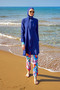 Full Covered Hijab Swimsuit with Drawstring Detail, Fixing, Water Repellent Fabric M2505 - 4