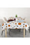 Halloween Patterned Halloween-Themed Linen Effect Worry-Free Tablecloth - 2